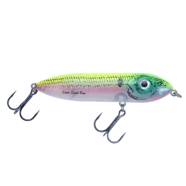 Heddon Super Spook Boyo Topwater Walking Bait 3in 3/8 oz Okie Shad