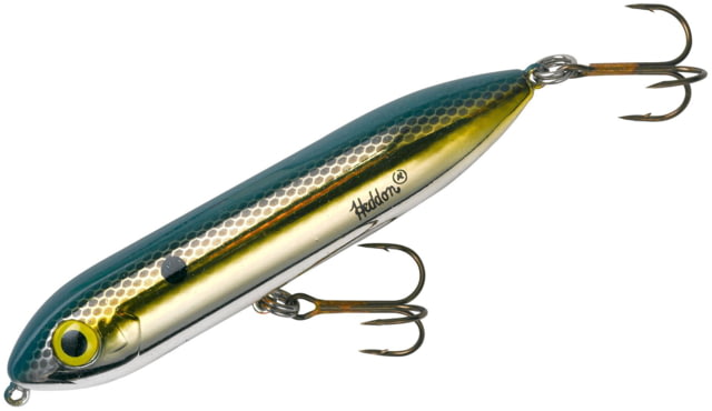 Heddon Super Spook Jr. Topwater Walking Bait 3-1/2in 1/2 oz Feathered Treble Foxy Momma