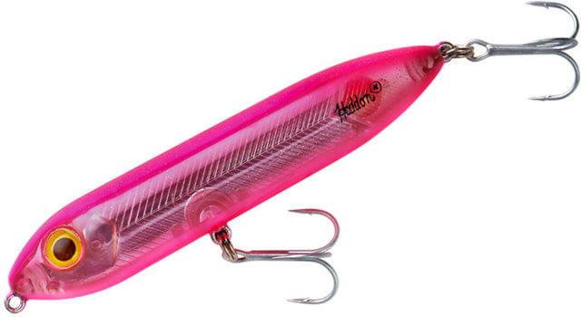 Heddon Super Spook Jr. Topwater Walking Bait 3-1/2in 1/2 oz Pink/Silver Insert