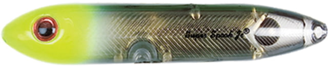 Heddon Super Spook Jr. Topwater Walking Bait 3-1/2in 1/2 oz Black/Chart Gold Insert