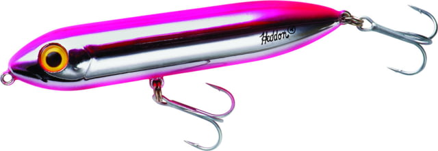 Heddon Super Spook Jr. Topwater Walking Bait 3-1/2in 1/2 oz Chrome/Pink