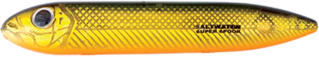 Heddon Super Spook Jr. Topwater Walking Bait 3-1/2in 1/2 oz Golden Shiner