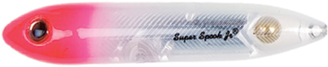 Heddon Super Spook Jr. Topwater Walking Bait 3-1/2in 1/2 oz White/Pink Silver Insert