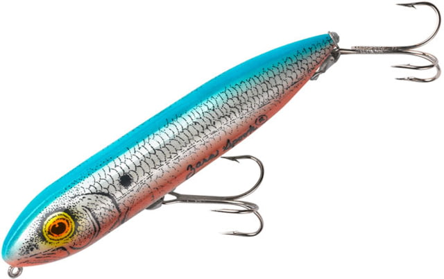 Heddon Zara Spook Topwater Walking Bait 4-1/2in 3/4 oz G-Finish Blue Shad