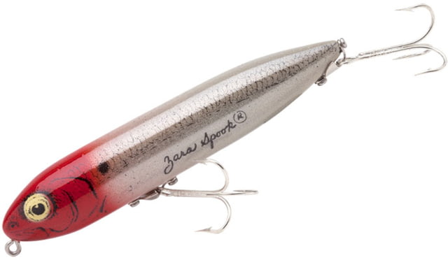 Heddon Zara Spook Topwater Walking Bait 4-1/2in 3/4 oz G-Finish Pearl/Red Head