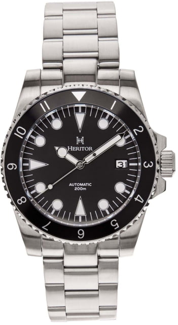Heritor Automatic Luciano Bracelet Watch w/Date Black One Size