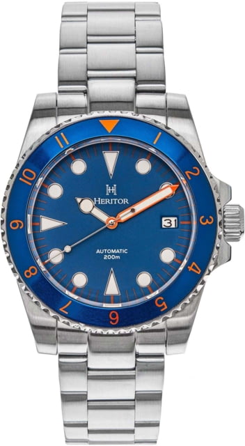Heritor Automatic Luciano Bracelet Watch w/Date Navy One Size
