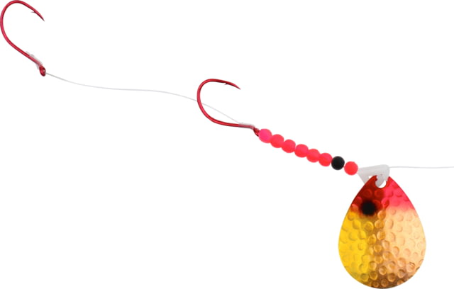 Hildebrandt Hammer Time Walleye Spinner Freshwater Double Hook Number 4 Blade Clown 12/Pkg