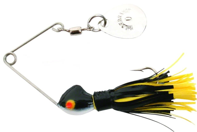 Hildebrandt Spin Dandy Microlite Spinnerbait Single Fishing Hook Size 6 Hook 1/8oz 1 Piece Black & Yellow/Black Head