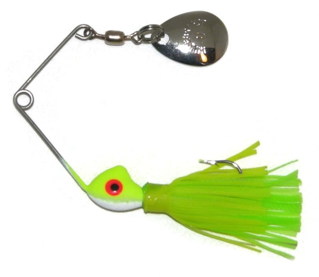 Hildebrandt Spin Dandy Microlite Spinnerbait Single Fishing Hook Size 6 Hook 1/8oz 1 Piece Chartreuse/Nickel Blade
