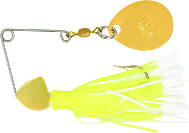 Hildebrandt Spin Dandy Microlite Spinnerbait Single Fishing Hook Size 2 Hook 1/6oz 1 Piece Chartreuse & White/Gold Head