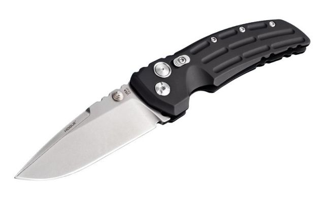 Hogue EX-01 3.5in Tactical Folder Drop Point Blade Tumble Finish Alum Frame - Matte Black