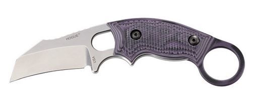 Hogue EX-F03 Hawkbill Blade 2.25in. G10 G-Mascus Purple Scales 6.5in. OAL 2 Black Sheath Combo Purple