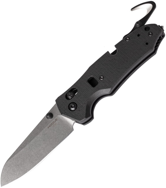 Hogue Trauma First Response Tool Folding Knife 3.5in tumbled finish Bohler N690 stainless sheepsfoot blade Black G10 handle