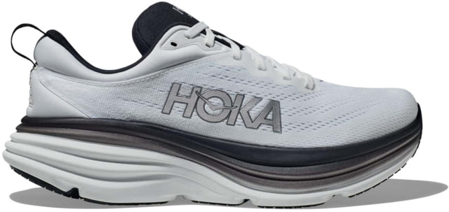 Hoka Bondi 8 Road Running Shoes – Mens White/Black 14D