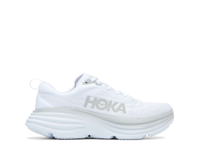 Hoka Bondi 8 Road Running - Womens White/White 7.5B