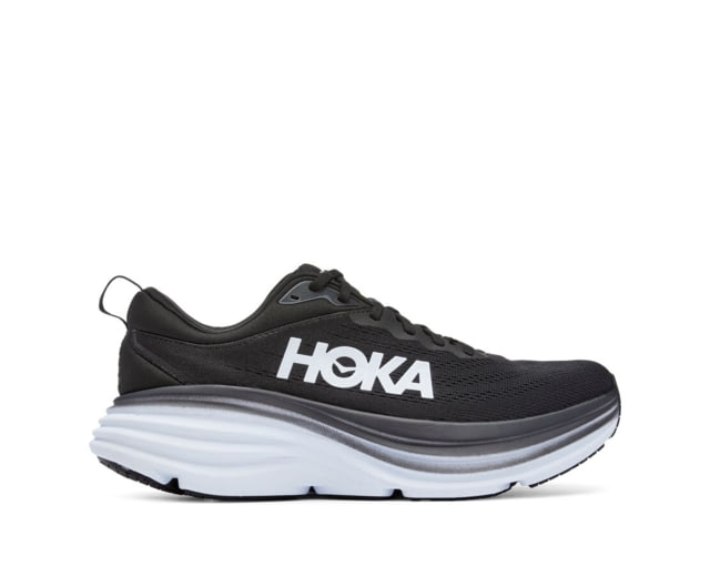 Hoka Bondi 8 Running Shoes – Mens Black / White 08D