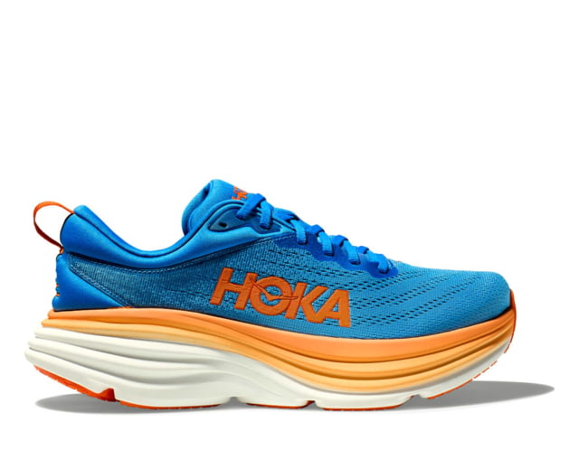 Hoka Bondi 8 Running Shoes – Men’s Coastal Sky/Vibrant Orange 9.5D