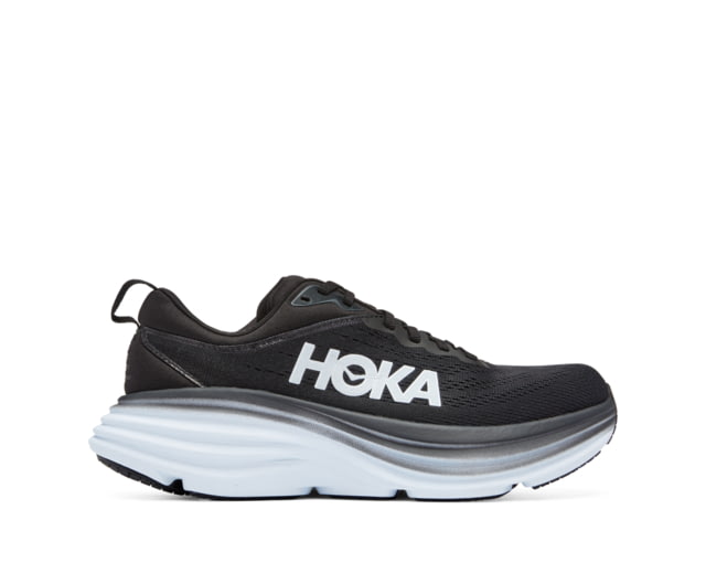 Hoka Bondi 8 Wide Road Running - Womens Black / White 06D