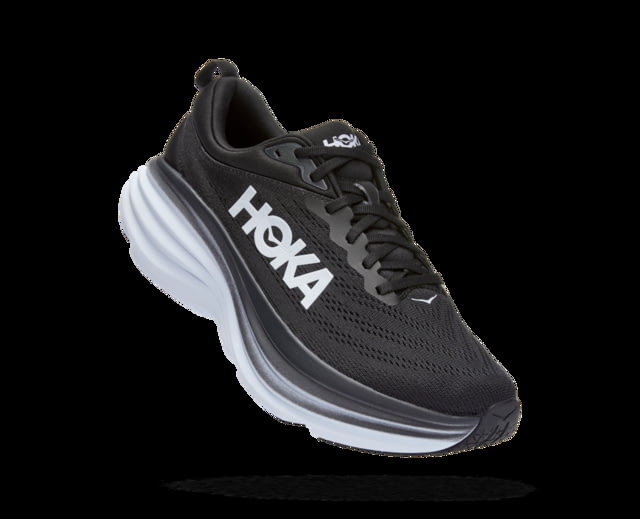 Hoka Bondi 8 Wide Running Shoes – Mens Black / White 07.5EE