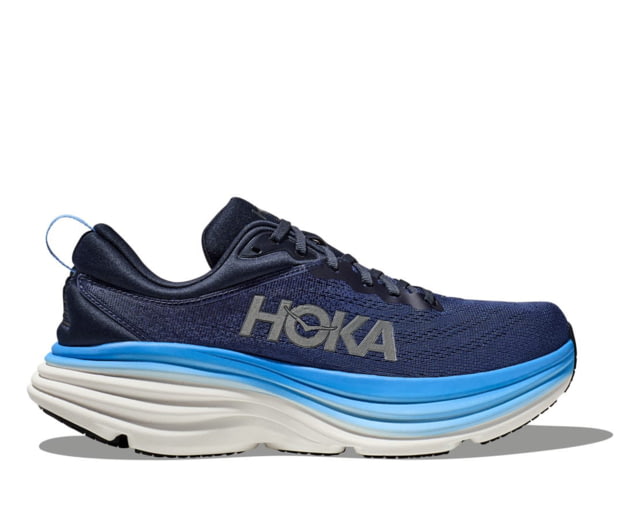 Hoka Bondi 8 Wide Running Shoes – Mens Outer Space/All Aboard 10EE