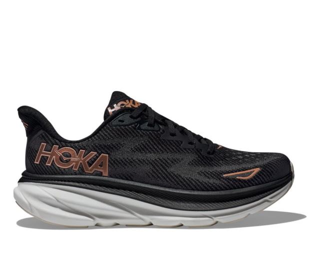 Hoka Clifton 9 Road Running Shoes – Womens – 5-8.5 US Black/Rose Gold 06.5B