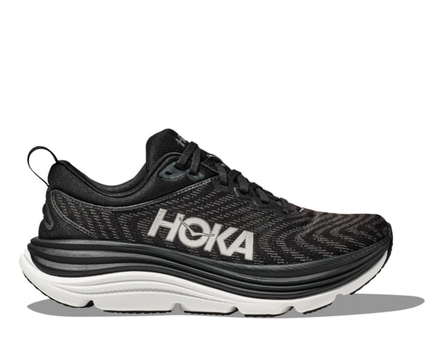 Hoka Gaviota 5 Wide Running Shoes - Men's Black/White 08EE