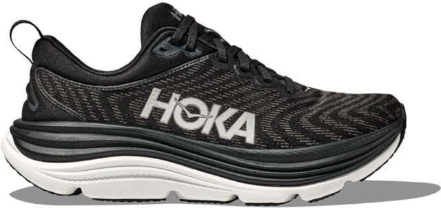 Hoka Gaviota 5 Wide Running Shoes - Women's Black/White 12D
