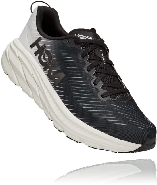 DEMO Hoka Rincon 3 Road Running Shoes - Men's Black / White 12D