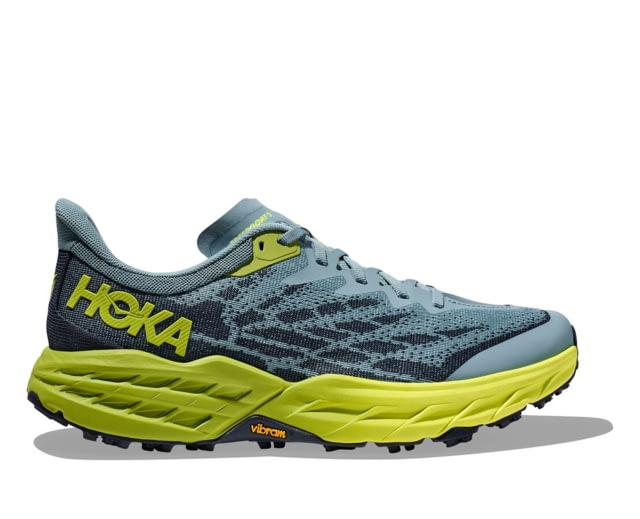 Hoka Speedgoat 5 Trailrunning Shoes - Mens Stone Blue/Dark Citron 10D