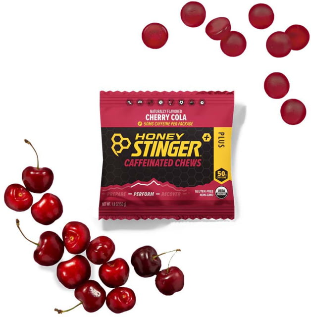Honey Stinger Caffeinated Chews Cherry Cola 1.8 oz Bag