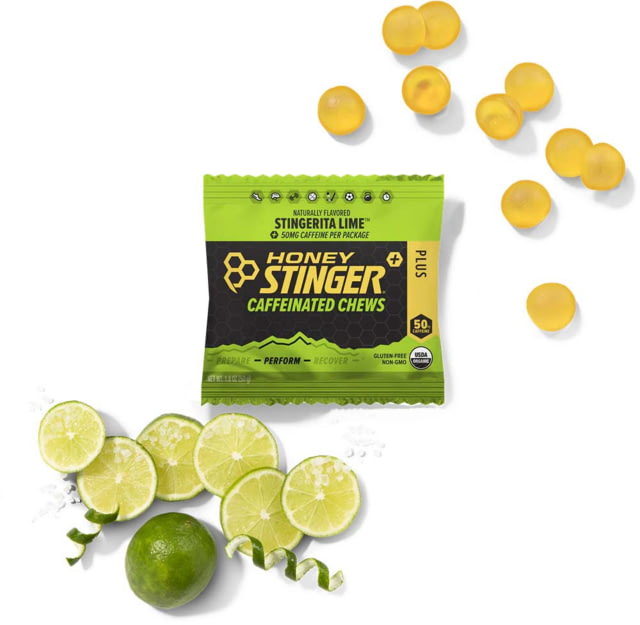 Honey Stinger Caffeinated Chews Stingerita Lime 1.8 oz Bag