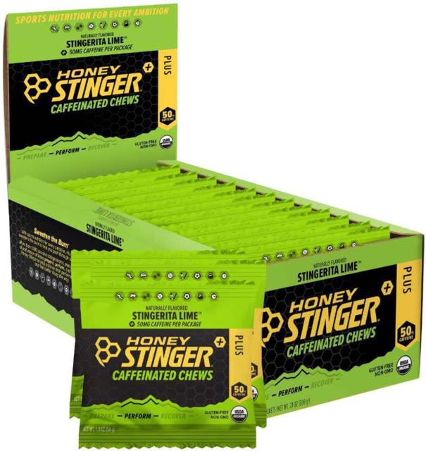 Honey Stinger Caffeinated Chews Stingerita Lime 1.8 oz Bag