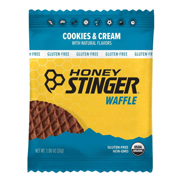 Honey Stinger Gluten Free Organic Waffle Cookies & Cream 1 oz Pack