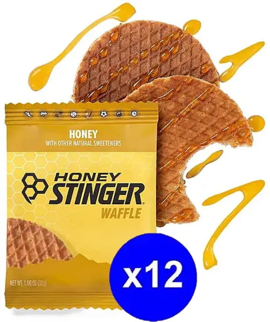 Honey Stinger Honey Waffles - 1oz Pack/12 Count Box 12 Pack