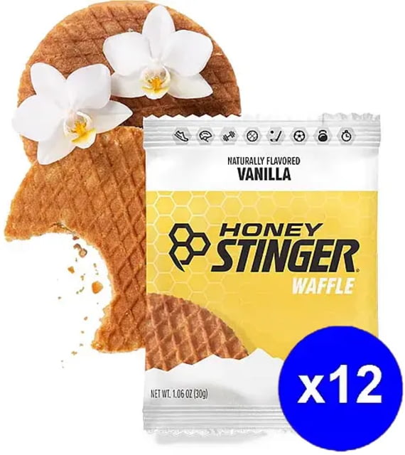 Honey Stinger Vanilla Waffle - 1 oz Pack/12 Count Box 12 Pack