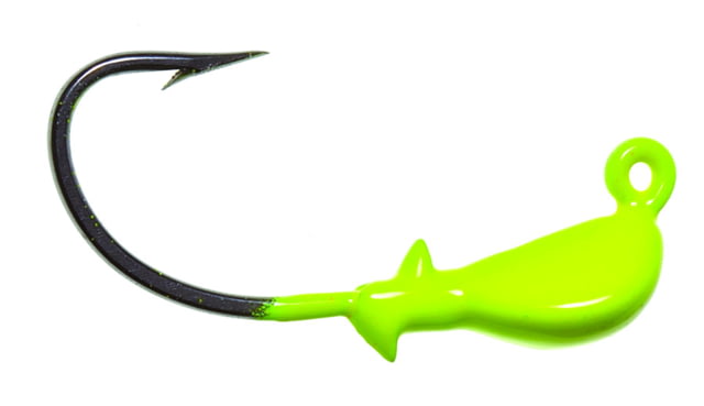 Hookup Inshore Premium Jighead 1/2 oz Chartreuse 4/Pack 4/0 VMC Perma Steel Hook