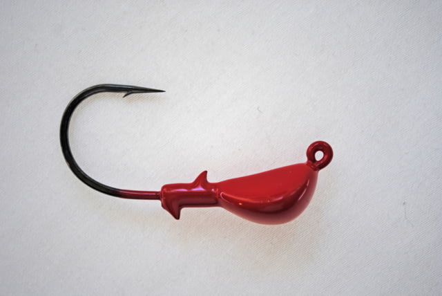 Hookup XL Jighead 1/2 oz Red 4/Pack 4/0 Needle-Point Black Nickel Wide Gap Hook
