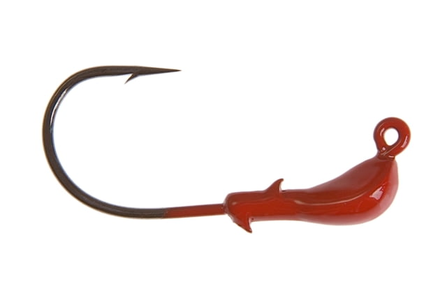 Hookup XL Jighead 1/4 oz Red 5/Pack 3/0 Needle-Point Black Nickel Wide Gap Hook