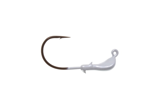 Hookup XL Jighead 1/8 oz Pearl 5/Pack 3/0 Needle-Point Black Nickel Wide Gap Hook