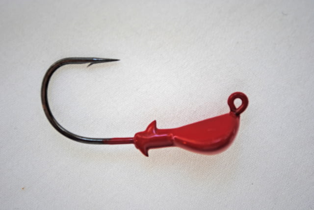 Hookup XL Jighead 3/8 oz Red 5/Pack 3/0 Needle-Point Black Nickel Wide Gap Hook