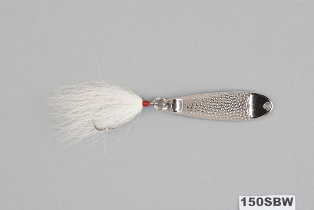 Hopkins  Shorty Hammered Spoon w/Bucktail Treble Stainless Steel 1 1/2oz 3 1/2in