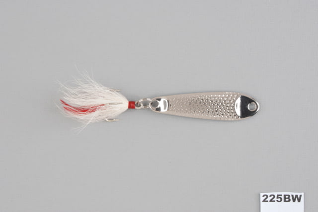 Hopkins  Shorty Hammered Spoon w/Bucktail Treble Stainless Steel 2 1/4oz 3 1/2in