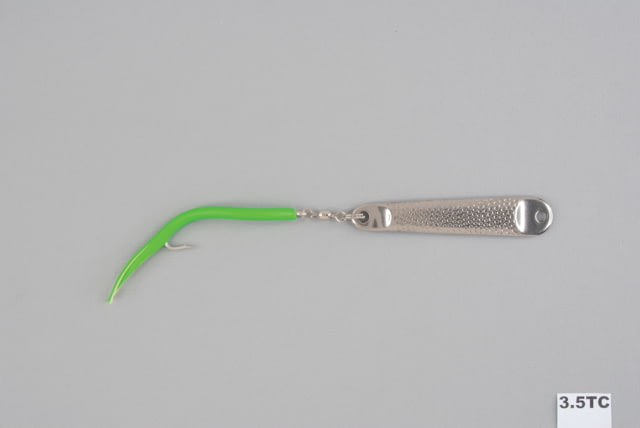 Hopkins Hammered Spoon SIngle Hook w/Tube Teaser Stainless Steel 2oz 4 1/4in