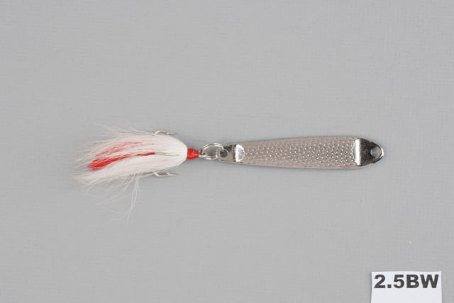 Hopkins Hammered Spoon w/Bucktail Treble Hook Stainless Steel 3/4oz 3in