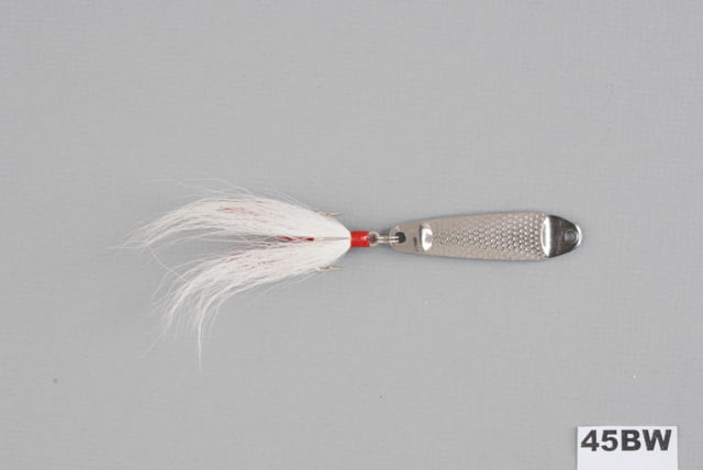 Hopkins Shorty Hammered Spoon w/Bucktail Treble Stainless Steel 1/2oz 2 1/4in