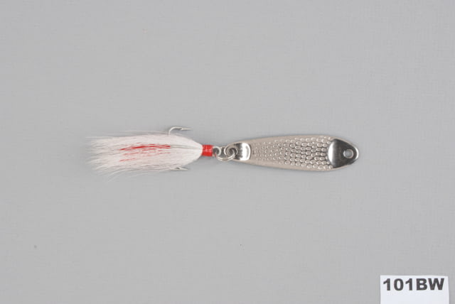 Hopkins Shorty Hammered Spoon w/Bucktail Treble Stainless Steel 1oz 2 3/4in