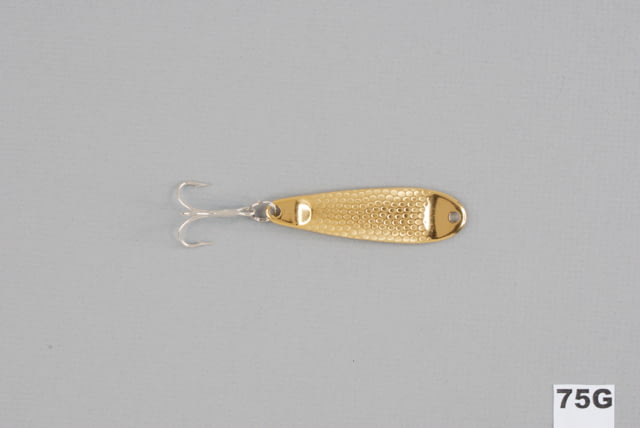 Hopkins Shorty Hammered Spoon w/Plain Treble Gold 3/4oz 2 1/2in