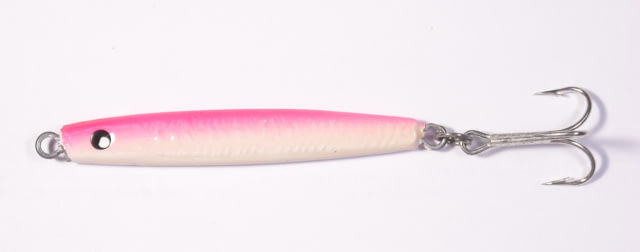 HR Tackle Painted Stingsilver Jig 1 1/4 oz Pink Back White Belly