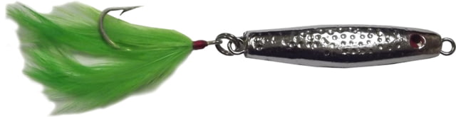 HR Tackle Short Body Stingsilver Jig with feather 2 oz Chrome
